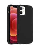 Accezz Liquid Silicone Backcover met MagSafe voor de iPhone 12 Mini - Zwart