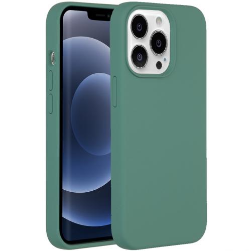 Accezz Liquid Silicone Backcover met MagSafe voor de iPhone 13 Pro - Groen