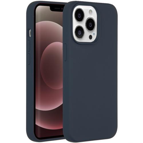 Accezz Liquid Silicone Backcover voor de iPhone 13 Pro Max - Donkerblauw