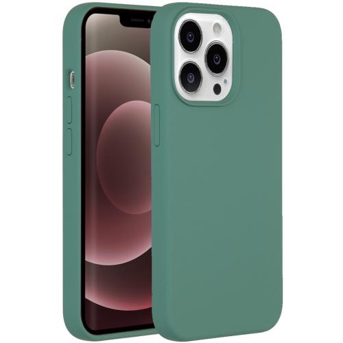 Accezz Liquid Silicone Backcover voor de iPhone 13 Pro Max - Donkergroen
