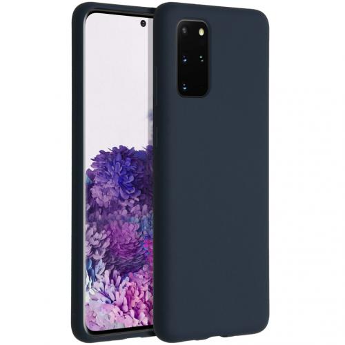Accezz Liquid Silicone Backcover voor de Samsung Galaxy S20 Plus - Blauw