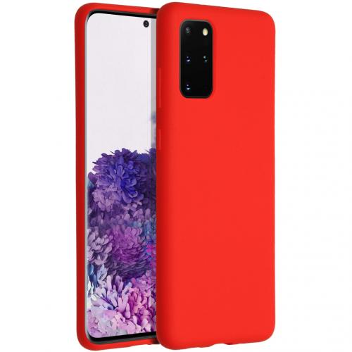 Accezz Liquid Silicone Backcover voor de Samsung Galaxy S20 Plus - Rood