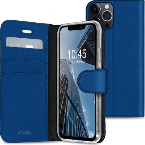 Accezz Wallet Softcase Booktype voor de iPhone 13 Pro Max - Donkerblauw