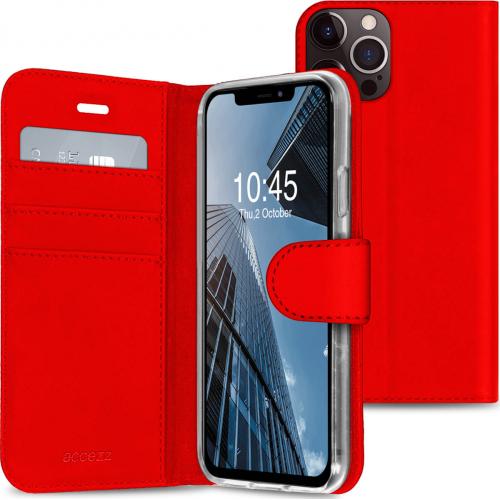 Accezz Wallet Softcase Booktype voor de iPhone 13 Pro - Rood