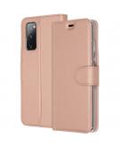 Accezz Wallet Softcase Booktype voor de Samsung Galaxy S20 FE - Rosé Goud