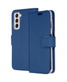 Accezz Wallet Softcase Booktype voor de Samsung Galaxy S21 - Donkerblauw