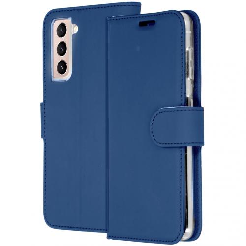 Accezz Wallet Softcase Booktype voor de Samsung Galaxy S21 - Donkerblauw