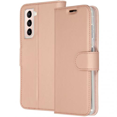 Accezz Wallet Softcase Booktype voor de Samsung Galaxy S21 Plus - Rosé Goud