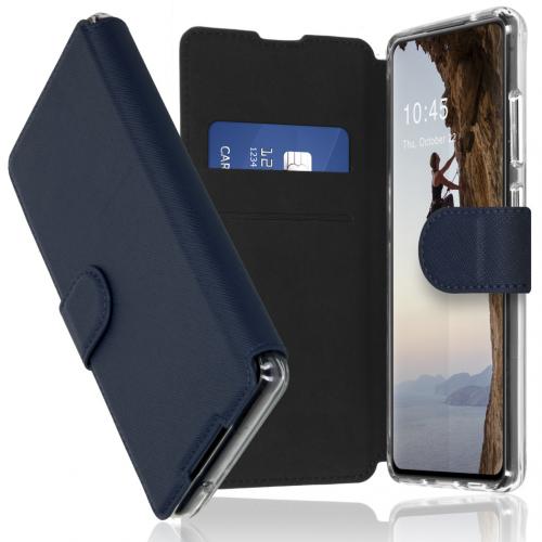 Accezz Xtreme Wallet Booktype voor de Samsung Galaxy S21 - Donkerblauw