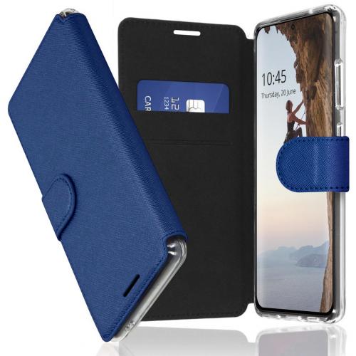 Accezz Xtreme Wallet Booktype voor de Samsung Galaxy S22 Ultra - Donkerblauw