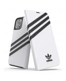 Adidas - iPhone 12 Hoesje - 3-Stripes Book Case Wit