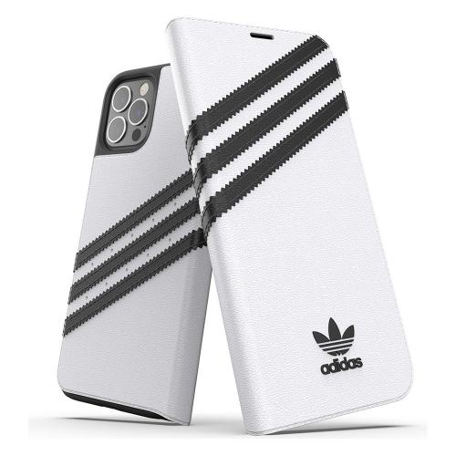 Adidas - iPhone 12 Hoesje - 3-Stripes Book Case Wit