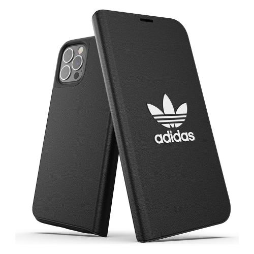Adidas - iPhone 12 Hoesje - Trefoil Book Case Zwart