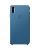 Apple Leather Backcover voor de iPhone Xs Max - Cod Blue