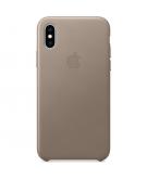 Apple Leather Backcover voor de iPhone Xs Max - Taupe