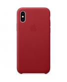 Apple Leather Backcover voor iPhone Xs Max - Red