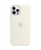 Apple Silicone Backcover MagSafe voor de iPhone 12 Pro Max - White