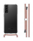 Backcover met koord voor de Samsung Galaxy S21 Plus - Rosé Goud