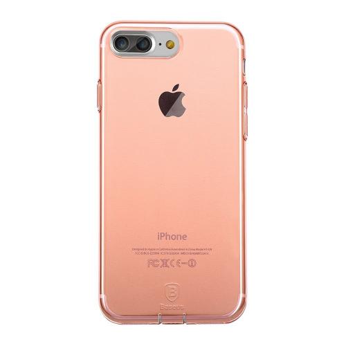 Baseus - iPhone 8 Plus Hoesje - Zachte Back Case Clear Roze
