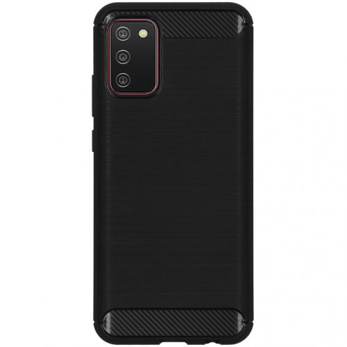 Brushed Backcover voor de Samsung Galaxy A02s - Zwart