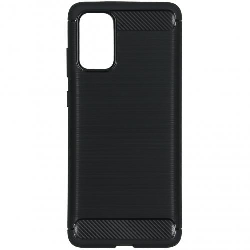 Brushed Backcover voor de Samsung Galaxy S20 Plus - Zwart