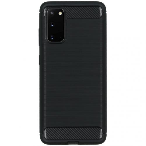 Brushed Backcover voor de Samsung Galaxy S20 - Zwart