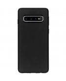 Carbon Softcase Backcover voor Samsung Galaxy S10 - Zwart