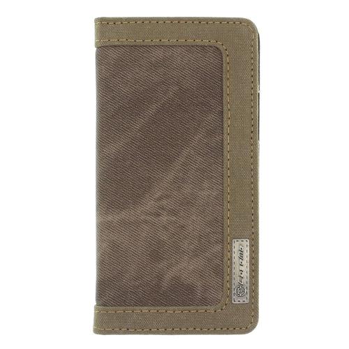 Caseme - iPhone Xs Hoesje - Wallet Case Canvas Bruin