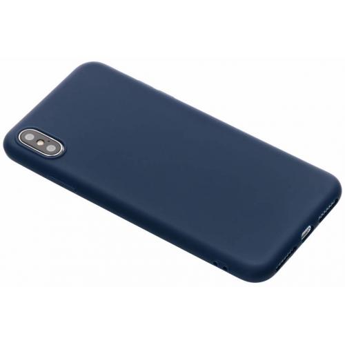 Color Backcover voor iPhone Xs Max - Donkerblauw