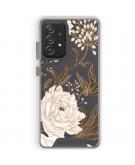 Fashion Extra Beschermende Backcover Galaxy A52 (5G) / A52 (4G) - Golden Flowers