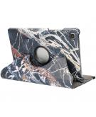 iMoshion 360° Draaibare Design Bookcase voor de Galaxy Tab A7 - Black Marble