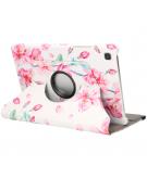iMoshion 360° Draaibare Design Bookcase voor de Galaxy Tab A7 - Blossom Watercolor White