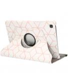 iMoshion 360° Draaibare Design Bookcase voor de Galaxy Tab A7 - Cubes Rose Gold