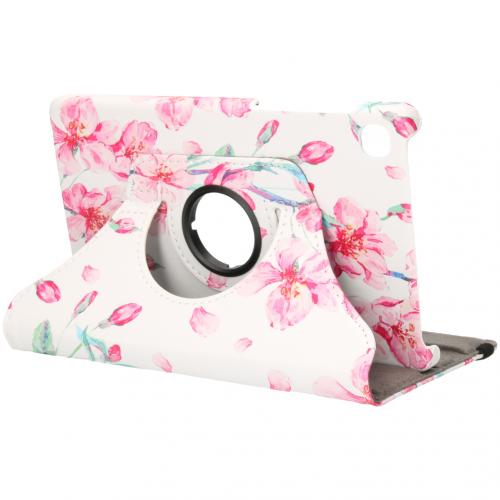 iMoshion 360° Draaibare Design Bookcase voor de Galaxy Tab A7 Lite - Blossom Watercolor White