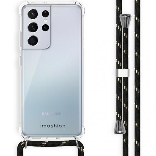 iMoshion Backcover met koord voor de Samsung Galaxy S21 Ultra - Zwart / Goud