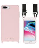 iMoshion Color Backcover met koord - Nylon Strap iPhone 8 Plus / 7 Plus - Roze
