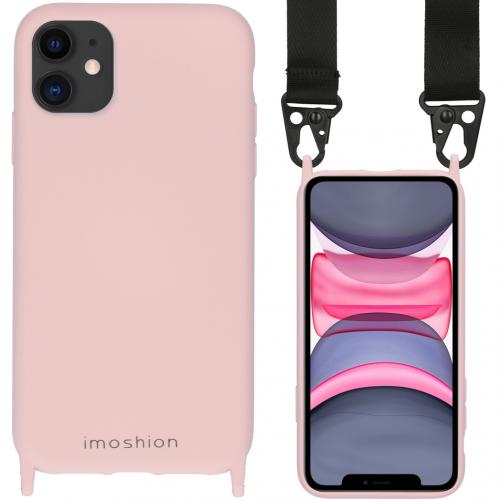iMoshion Color Backcover met koord - Nylon Strap voor de iPhone 11 - Roze