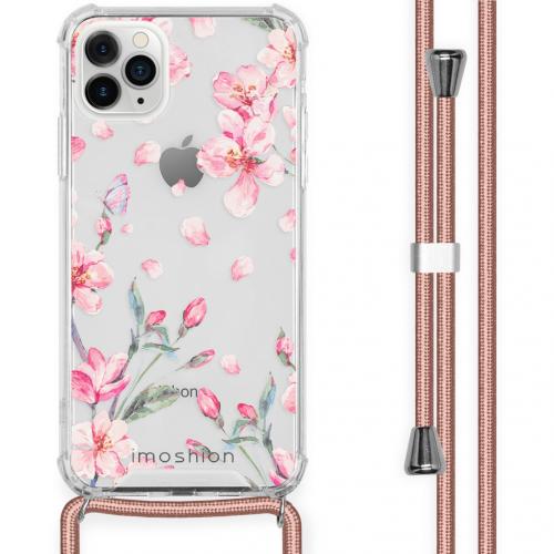 iMoshion Design hoesje met koord voor de iPhone 11 Pro Max - Bloem - Roze