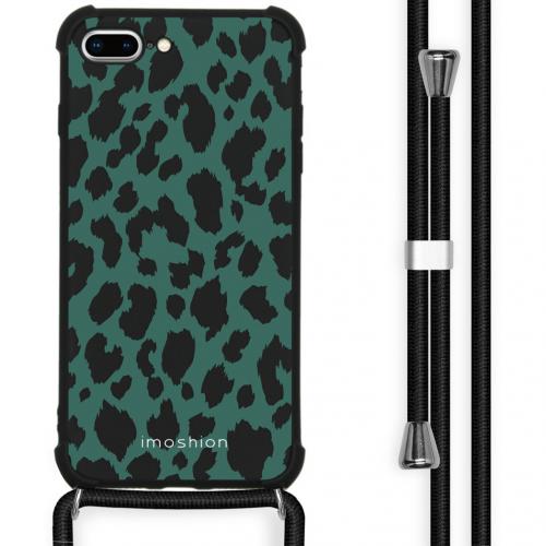 iMoshion Design hoesje met koord voor de iPhone 8 Plus / 7 Plus - Luipaard - Groen / Zwart