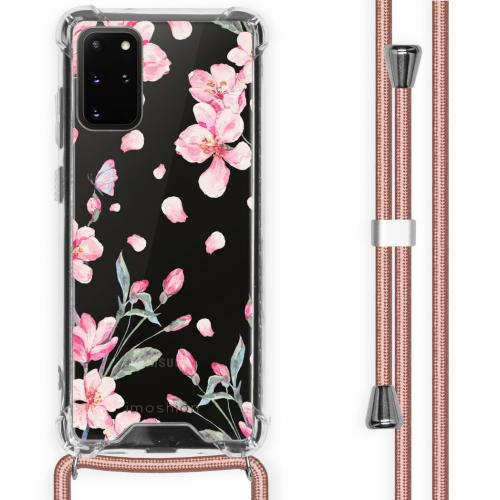 iMoshion Design hoesje met koord voor de Samsung Galaxy S20 Plus - Bloem - Roze