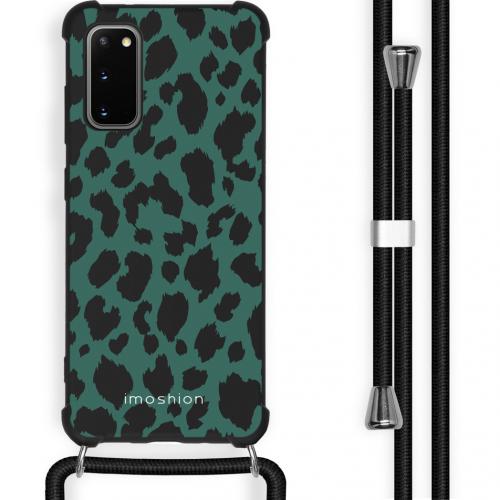 iMoshion Design hoesje met koord voor de Samsung Galaxy S20 Plus - Luipaard - Groen / Zwart