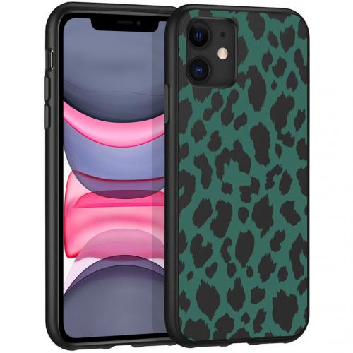 iMoshion Design hoesje voor de iPhone 11 - Luipaard - Groen / Zwart