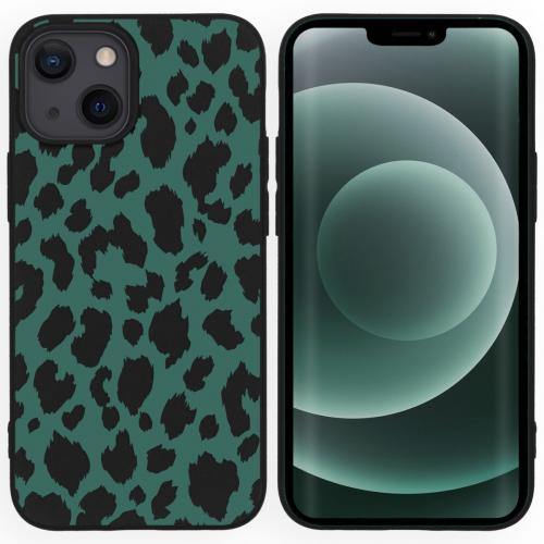 iMoshion Design hoesje voor de iPhone 13 Mini - Luipaard - Groen / Zwart