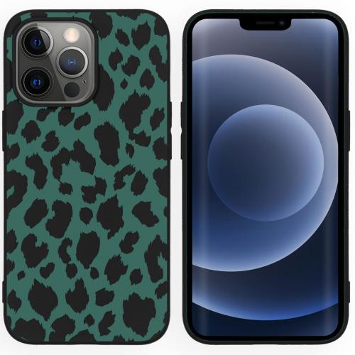 iMoshion Design hoesje voor de iPhone 13 Pro - Luipaard - Groen / Zwart