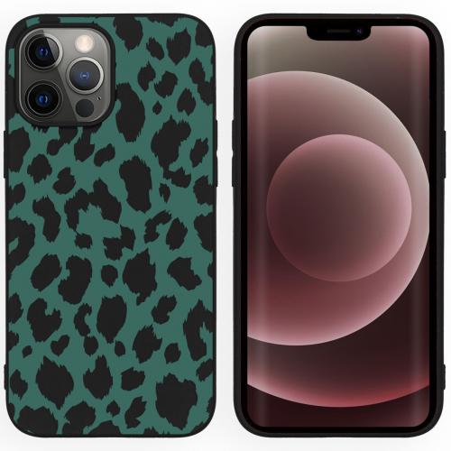 iMoshion Design hoesje voor de iPhone 13 Pro Max - Luipaard - Groen / Zwart