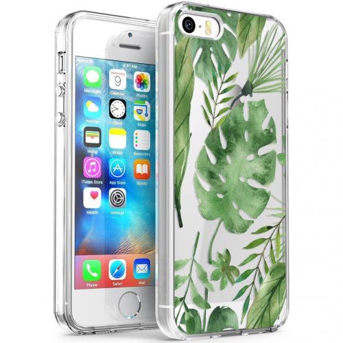 iMoshion Design hoesje voor de iPhone 5 / 5s / SE - Bladeren - Groen