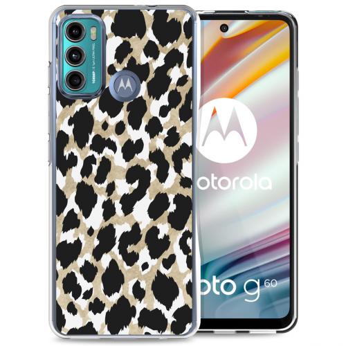 iMoshion Design hoesje voor de Motorola Moto G60 - Luipaard - Goud / Zwart