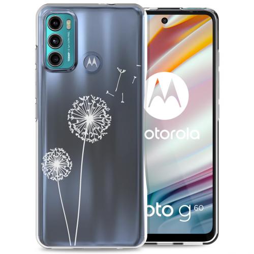 iMoshion Design hoesje voor de Motorola Moto G60 - Paardenbloem - Wit