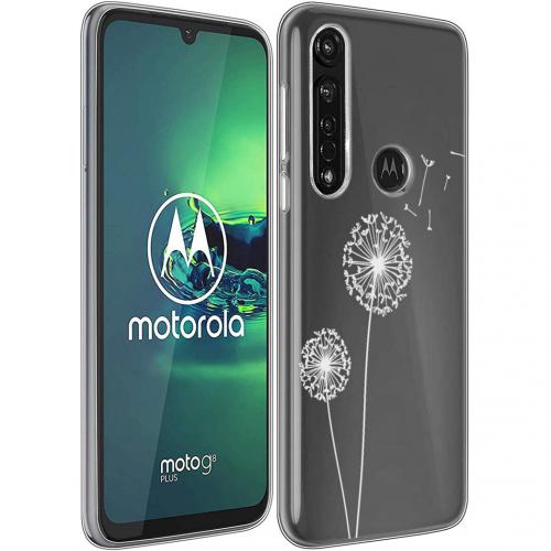 iMoshion Design hoesje voor de Motorola Moto G8 Power - Paardenbloem - Wit