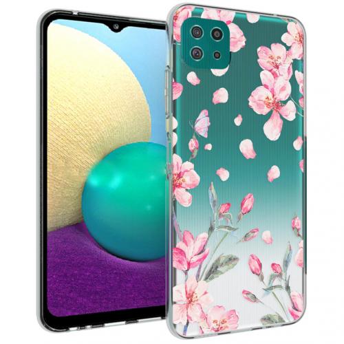 iMoshion Design hoesje voor de Samsung Galaxy A22 (5G) - Bloem - Roze